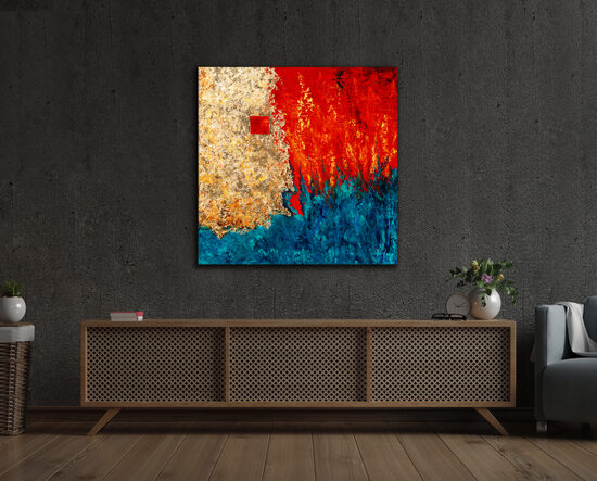 Plexikép - 90x90 cm - Epheszosz lángjai